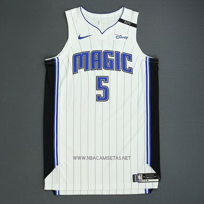 Camiseta Orlando Magic Mohamed Bamba NO 5 Icon Autentico 2019-20 Blanco